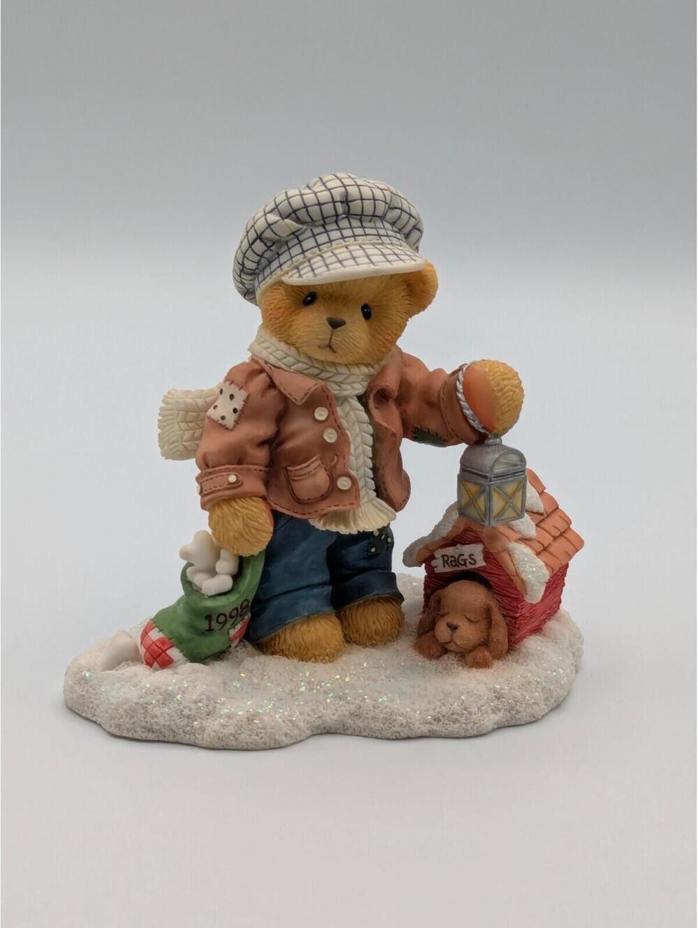 Cherished Teddies Rich "Always Paws for Holiday Treats" (352721) 1998 Boy w/ Dog